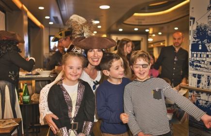 I piccoli pirati hanno potuto trascorrere alcune ore all’insegna del divertimento e della convivialità sulla MS Rhystärn